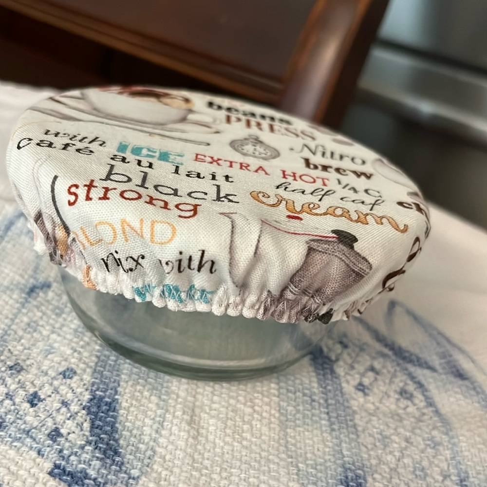 Fabric reusable bowl cover